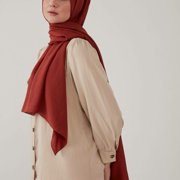 Classic Cotton Hijab - rostbraun