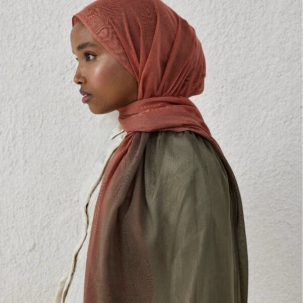 Degrade Hijab - khaki-kupfer