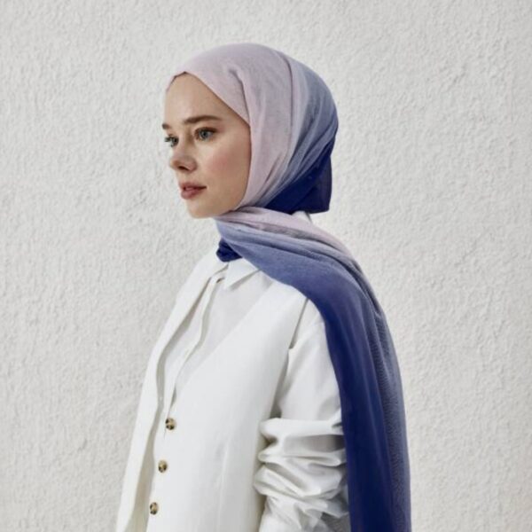 Degrade Hijab - blau-rosé